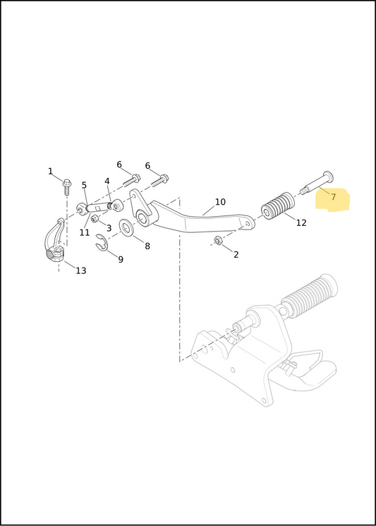10200377 Harley-Davidson® "Shift Peg Rubber Screw-XG500/XG750"