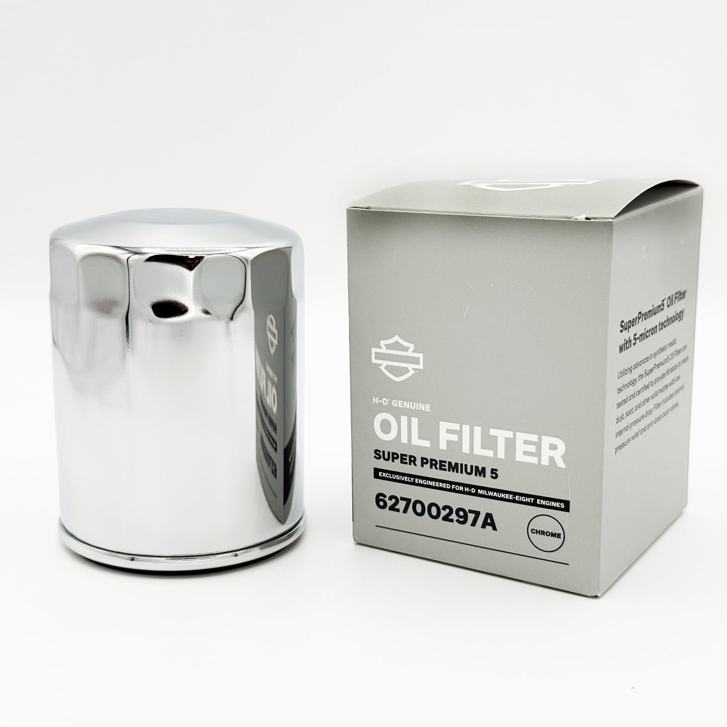 62700297A Harley-Davidson® Chrome Oil Filter. Super Premium5