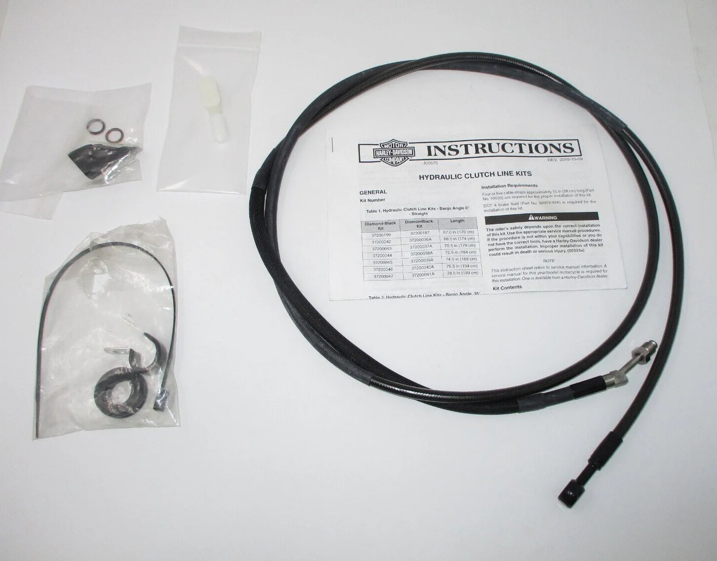 37200045 Harley-Davidson® "Clutch Line Diamond Black 74.50" Electra/Ultra/Street Glide"