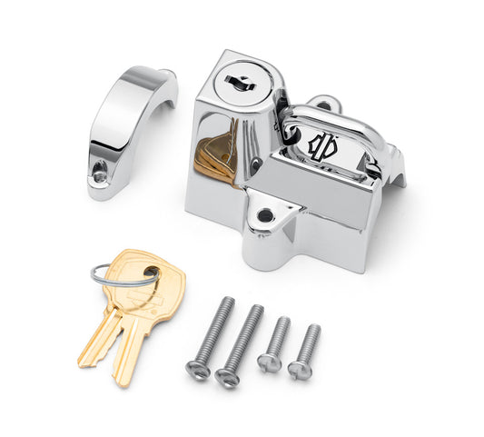 92800019 - Harley-Davidson - Universal Mount Helmet Lock, Chrome