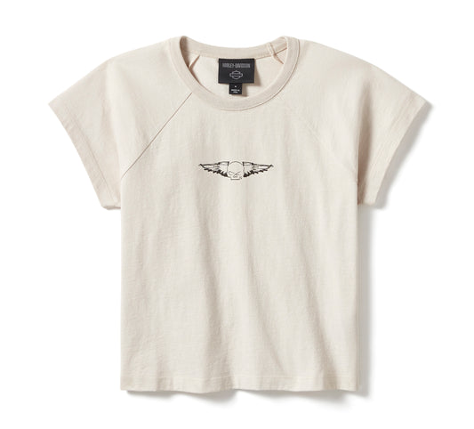 Harley-Davidson® Women's Willie G Silver Wings Baby Doll Tee