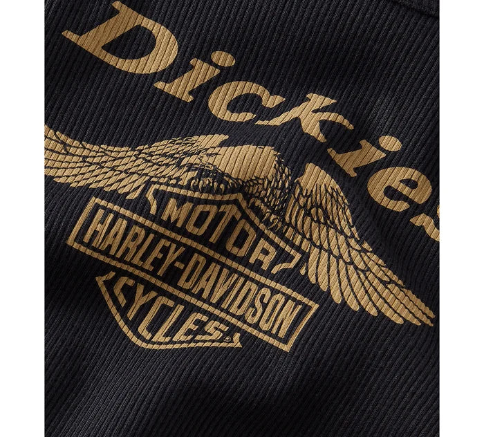 Women's Dickies x H-D Racerback Cropped Eagle Tank - Anthracite