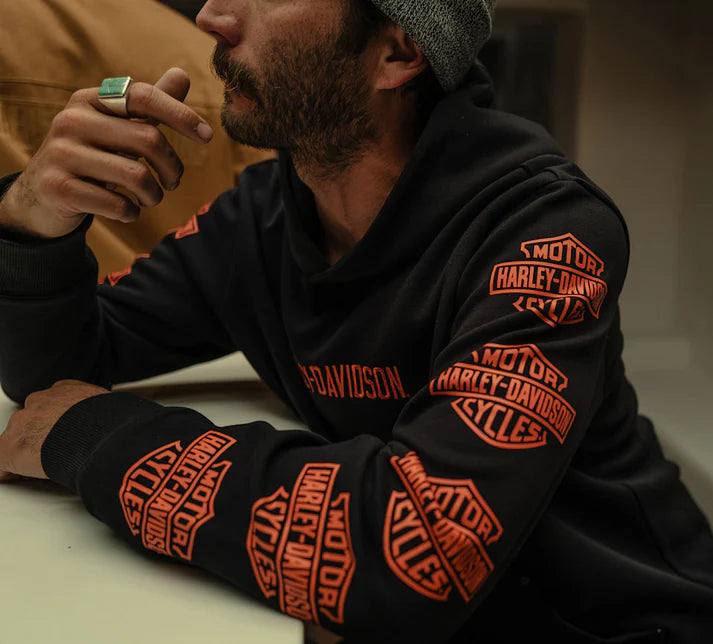 Harley-Davidson Men's Essential Bar & Shield Pullover Hoodie - Harley Black