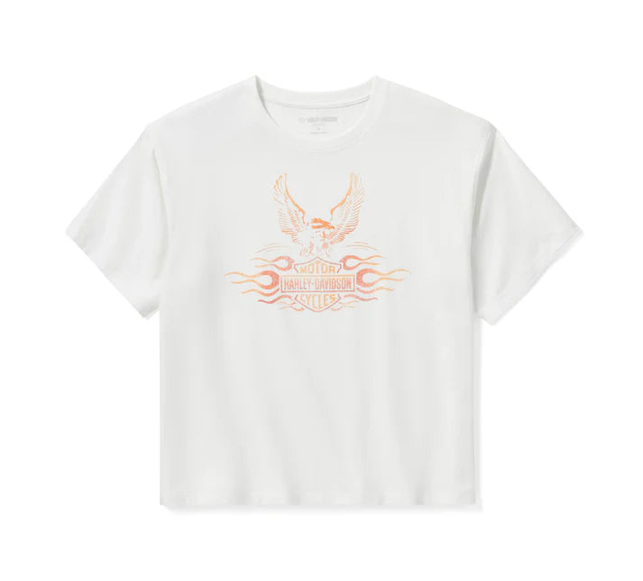 Harley-Davidson® Women's Flaming Eagle Boxy Tee