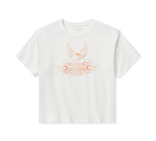 Harley-Davidson® Women's Flaming Eagle Boxy Tee
