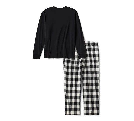 Harley-Davidson® Men's Bar & Shield Buffalo Check Pajama Set