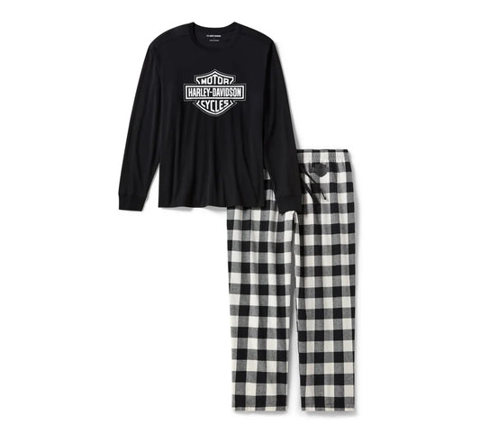 Harley-Davidson® Men's Bar & Shield Buffalo Check Pajama Set