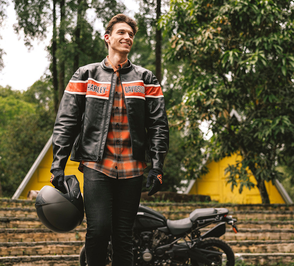 Harley-Davidson® Men's H-D Trenton Leather Riding Jacket