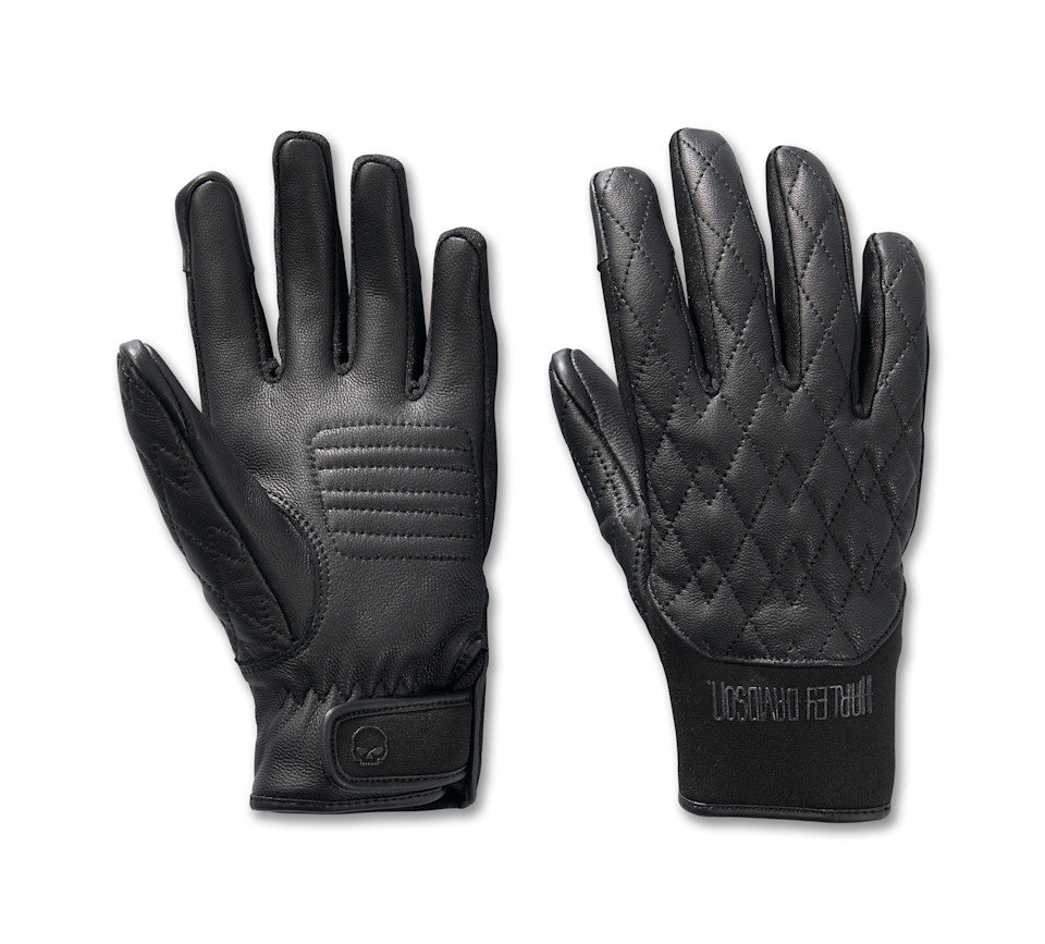 Harley-Davidson® Women's Willie G Skull Graphic Leather Riding Gloves