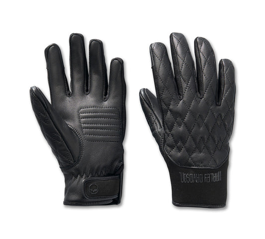 Harley-Davidson® Women's Willie G Skull Graphic Leather Riding Gloves