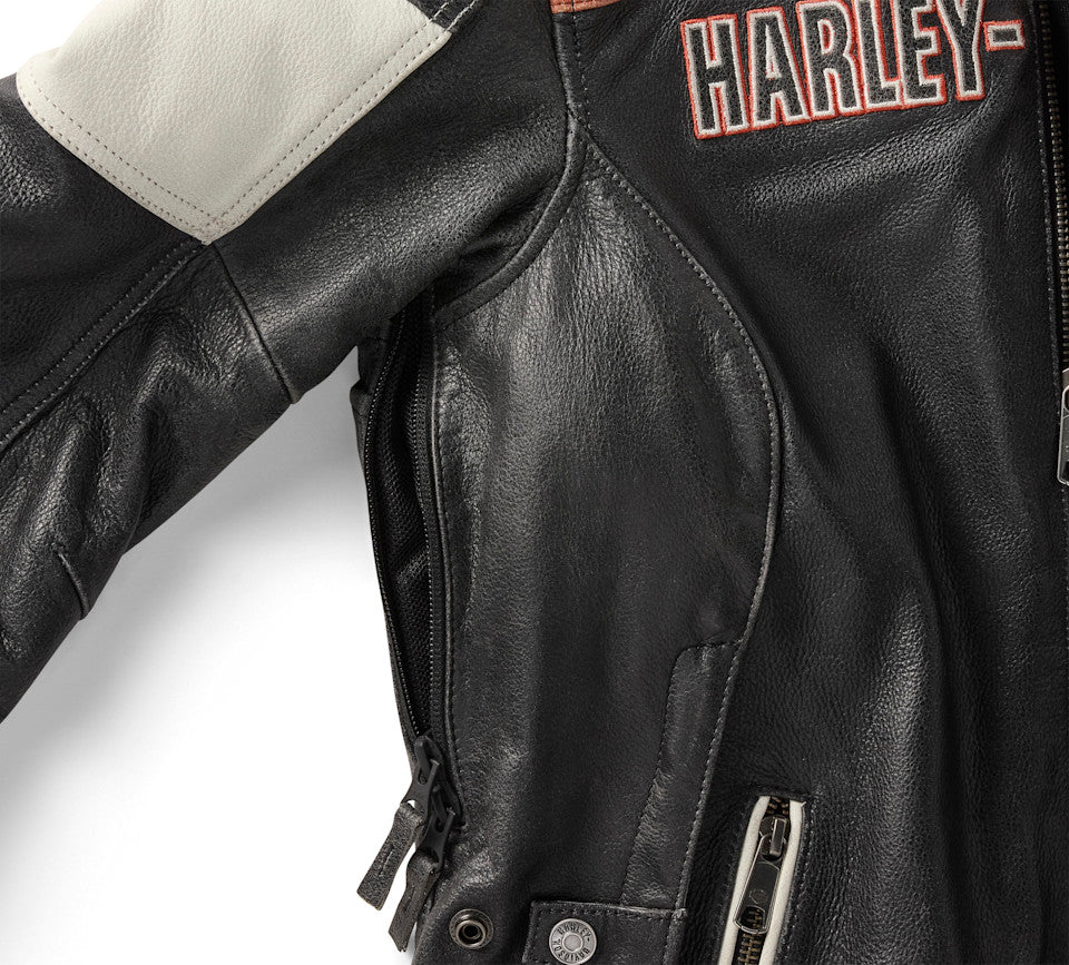 Harley-Davidson® Women's H-D Miss Enthusiast III Leather Riding Jacket