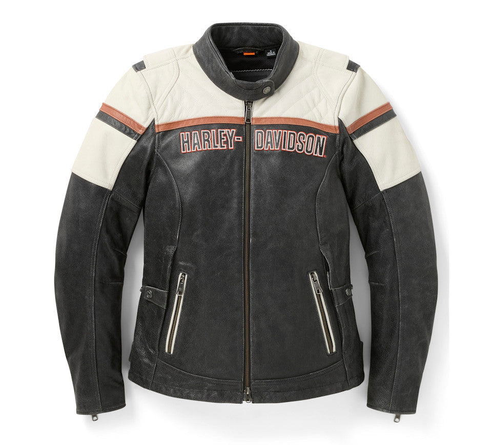 Harley-Davidson® Women's H-D Miss Enthusiast III Leather Riding Jacket