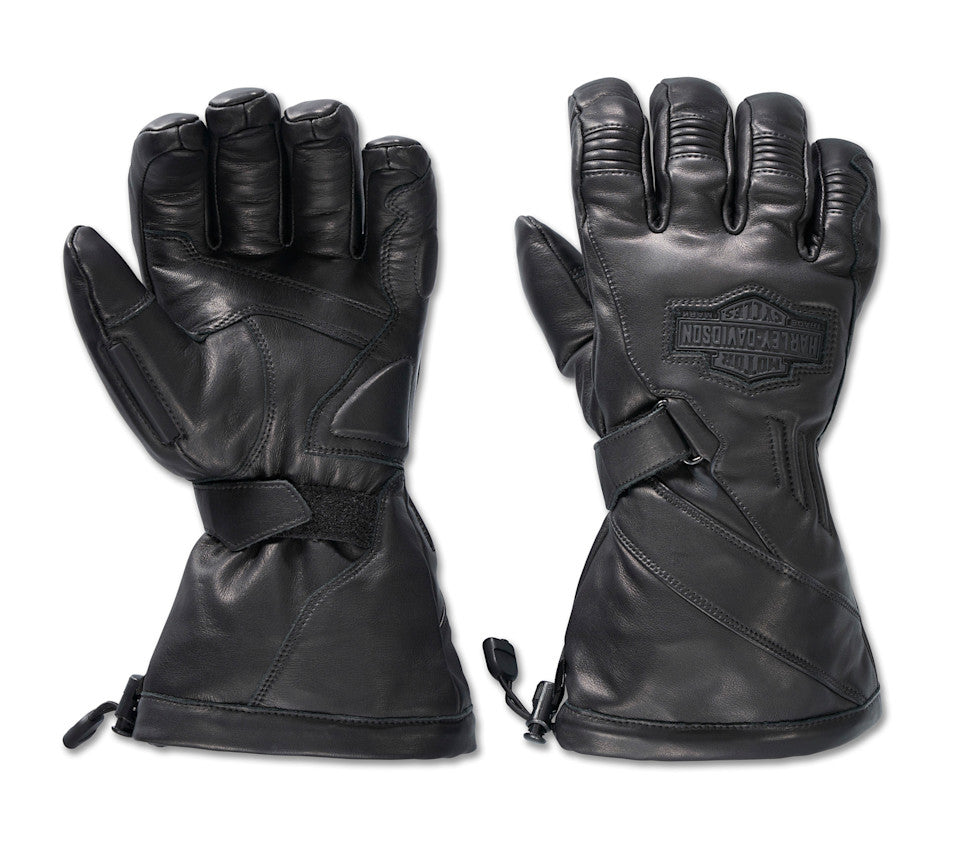 Harley-Davidson® Men's Circuit II Waterproof Leather Gauntlet Gloves