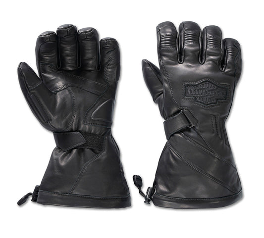 Harley-Davidson® Men's Circuit II Waterproof Leather Gauntlet Gloves