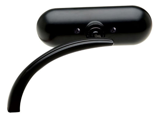 Mini Oval Mirror Black for Left Side
