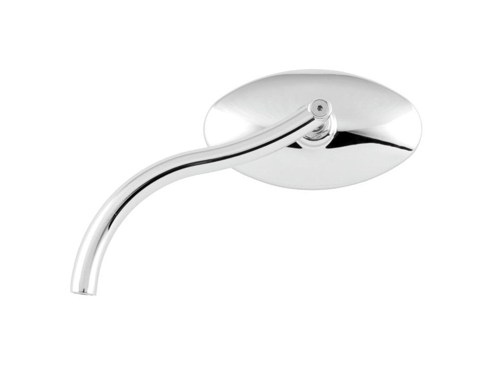 Tucker V-Twin Old School Visor Mirrors Chrome (Pair)