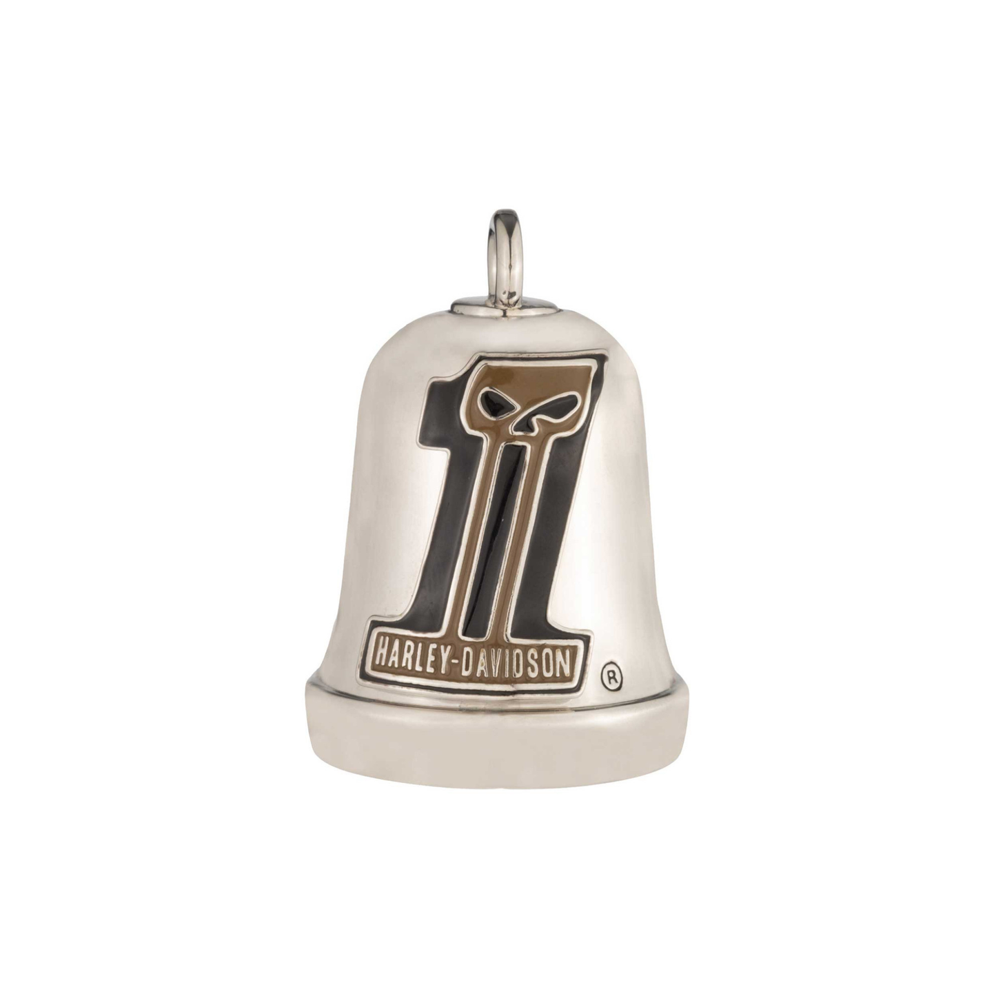 Harley-Davidson® #1 Willie G Skull Ride Bell in Silver Stone Plating and Multicolor Enamel Details