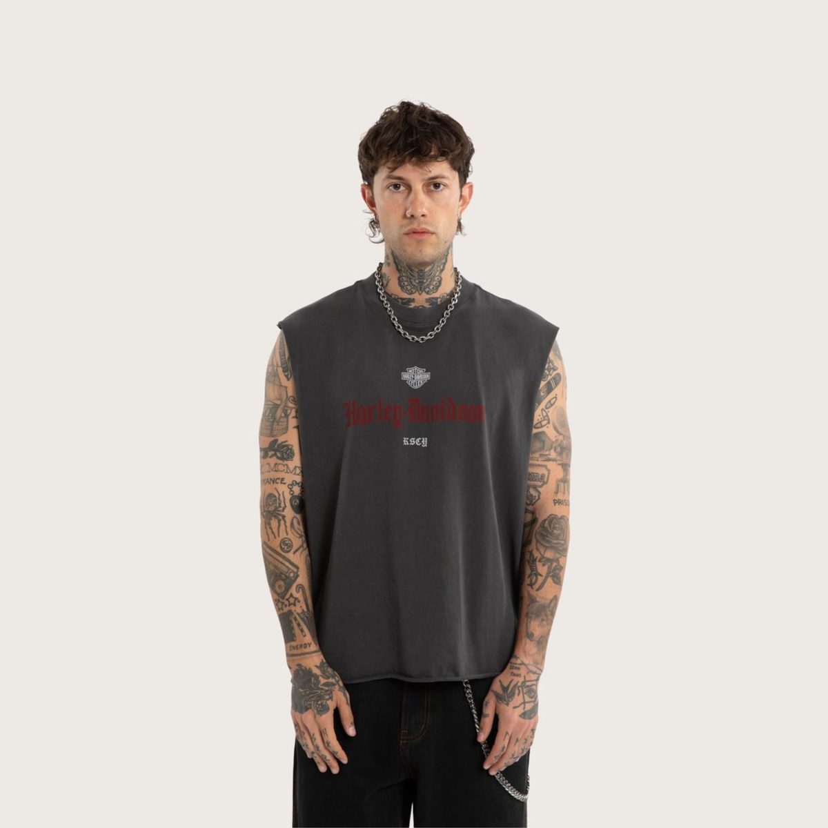 Harley-Davidson® x KSCY Cylinders Mechanic Muscle Tee - Black