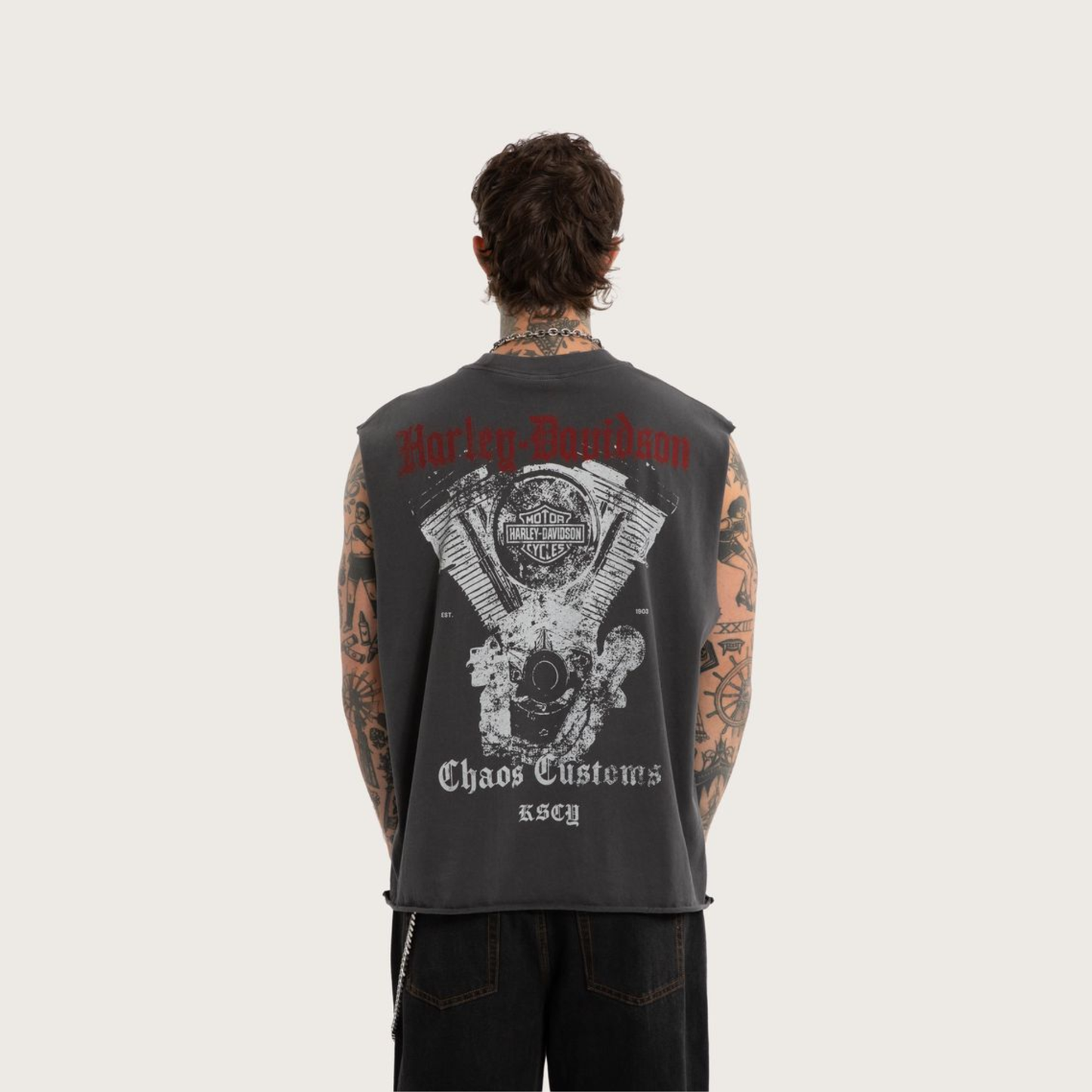 Harley-Davidson® x KSCY Cylinders Mechanic Muscle Tee - Black