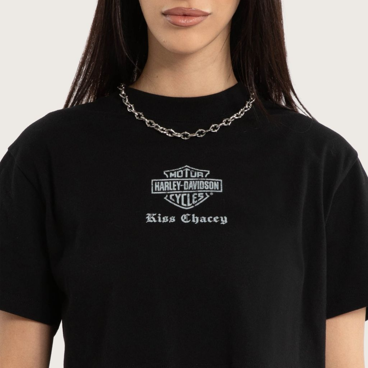 Harley-Davidson® x KSCY Women's Rumble Crop Tee - Jet Black