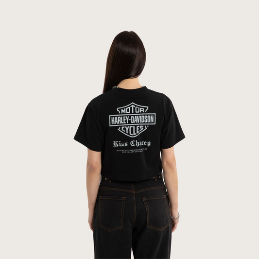 Harley-Davidson® x KSCY Women's Rumble Crop Tee - Jet Black