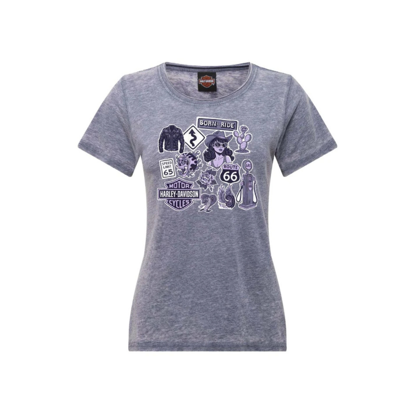 Gasoline Alley Harley-Davidson® Women's Dealer Tee - Collage