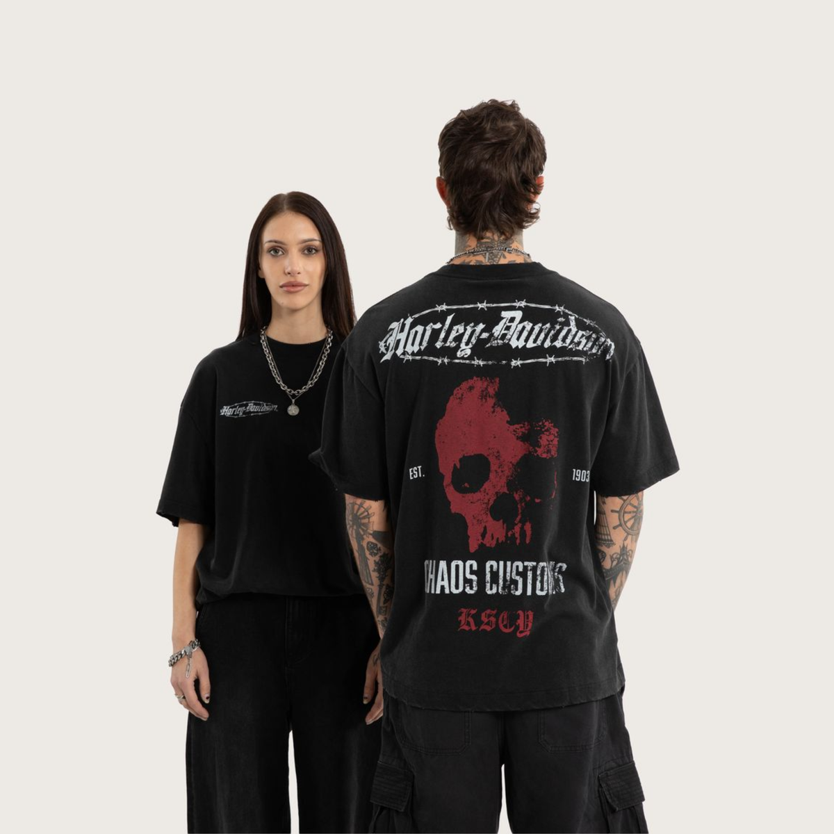 Harley-Davidson® x KSCY Intake Street Tee - Snow Black