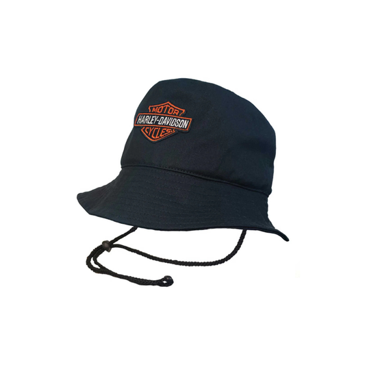 Gasoline Alley Harley-Davidson® Dealer Embroidered Bar & Shield Logo Bucket Hat - Black
