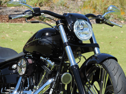 HD25-BBCL0012 - Softail, Black with Black Fitting- +12" - Burleigh Clutch Cable