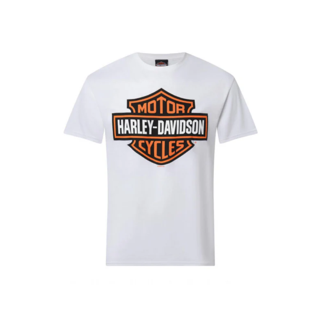 Gasoline Alley Harley-Davidson® Dealer Tee - Bar & Shield On White