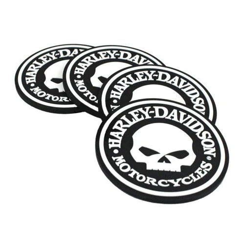 Harley-Davidson® Willie G Skull Bar Coasters Set