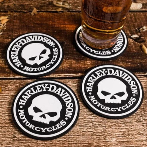 Harley-Davidson® Willie G Skull Bar Coasters Set