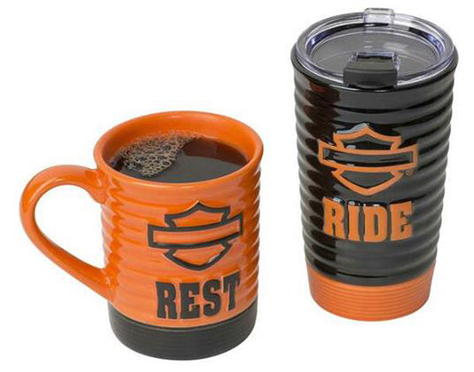 Harley-Davidson® Ride & Rest Ceramic Coffee Mug Set