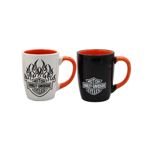 Harley-Davidson® B&S Flames Color Change Mug Set