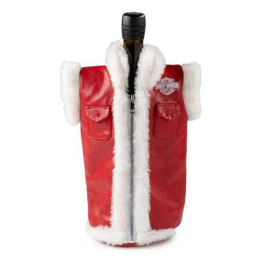 Harley-Davidson Biker Santa Vest Wine Bottle Cooler