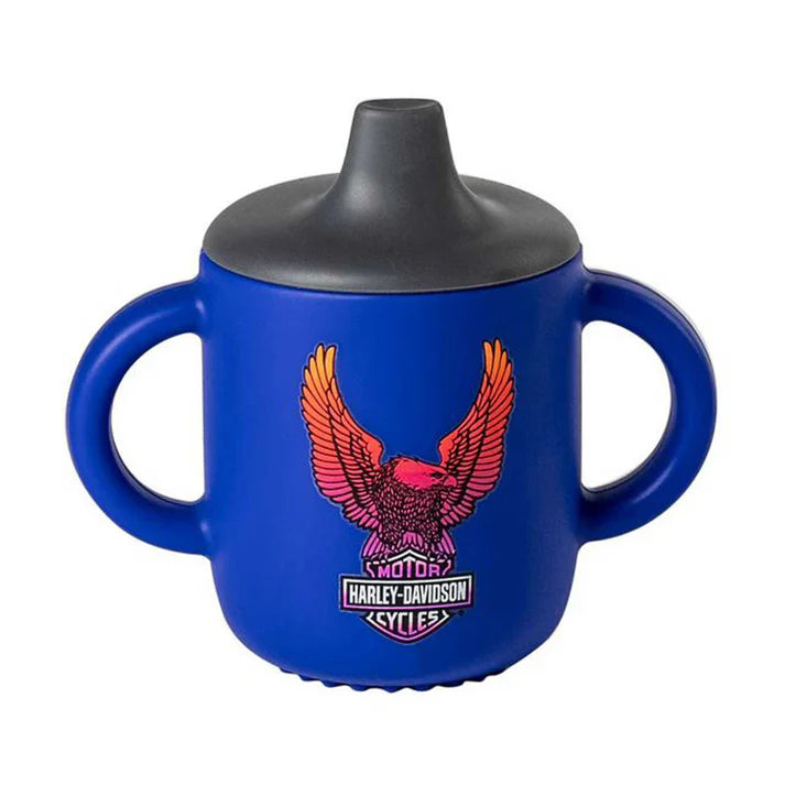 Harley-Davidson® Kid's Silicone Sippy Cup w/ Lid & Handle