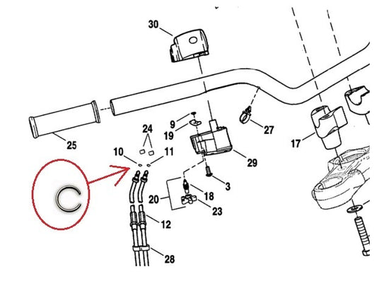 11272 Harley-Davidson® "Throttle Retainer Clip"