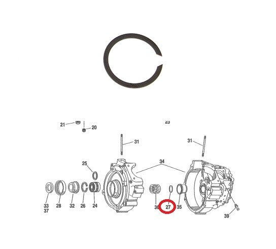 11177A Harley-Davidson® "Pinion Shaft Retaining Ring 1987-1994"