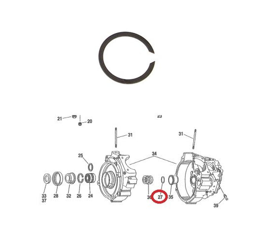 11177A Harley-Davidson® "Pinion Shaft Retaining Ring 1987-1994"