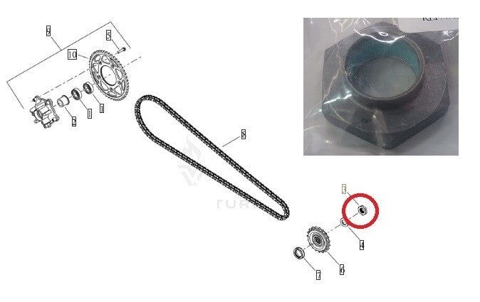10400066A Harley-Davidson® "Pan America/Sportster Sprocket Nut"