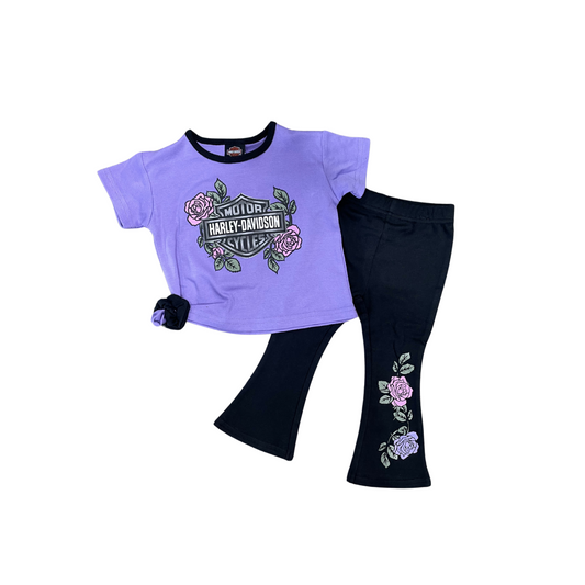 Harley-Davidson® Kids Scrunchie, Tee & Flare Pant Set