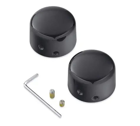 43000026 Harley-Davidson® "Front Axle Nut Covers - Black"