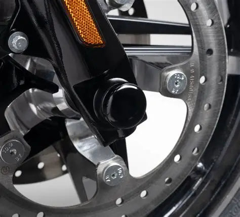 43000314 Harley-Davidson® "Gloss Black Front Axle Nut Covers"