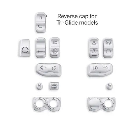 71500187C Harley Davidson "KIT,SWITCH CAP,CHROME,FLHX,FLH"