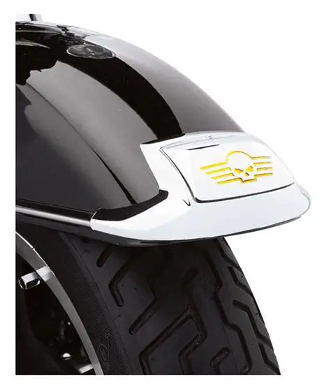 59651-01 Harley-Davidson® "Fender Tip Lens Kit w/ Skull Logo -Chrome-Plated Finish"