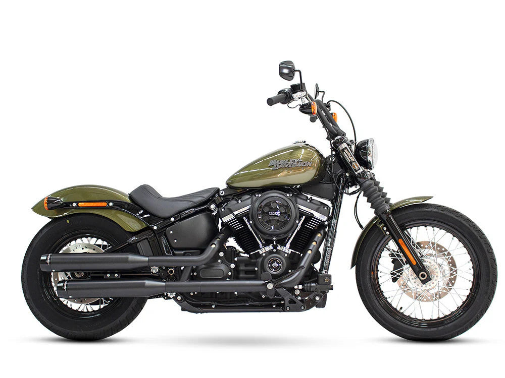 RIN-500-1251 Rinehart Racing HP40 4” Black Slip-On Muffler for Softail Street Bob / Low Rider S & ST / Heritage 2025-Up"