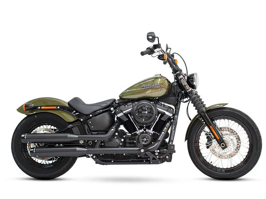 RIN-500-1251 Rinehart Racing HP40 4” Black Slip-On Muffler for Softail Street Bob / Low Rider S & ST / Heritage 2025-Up"