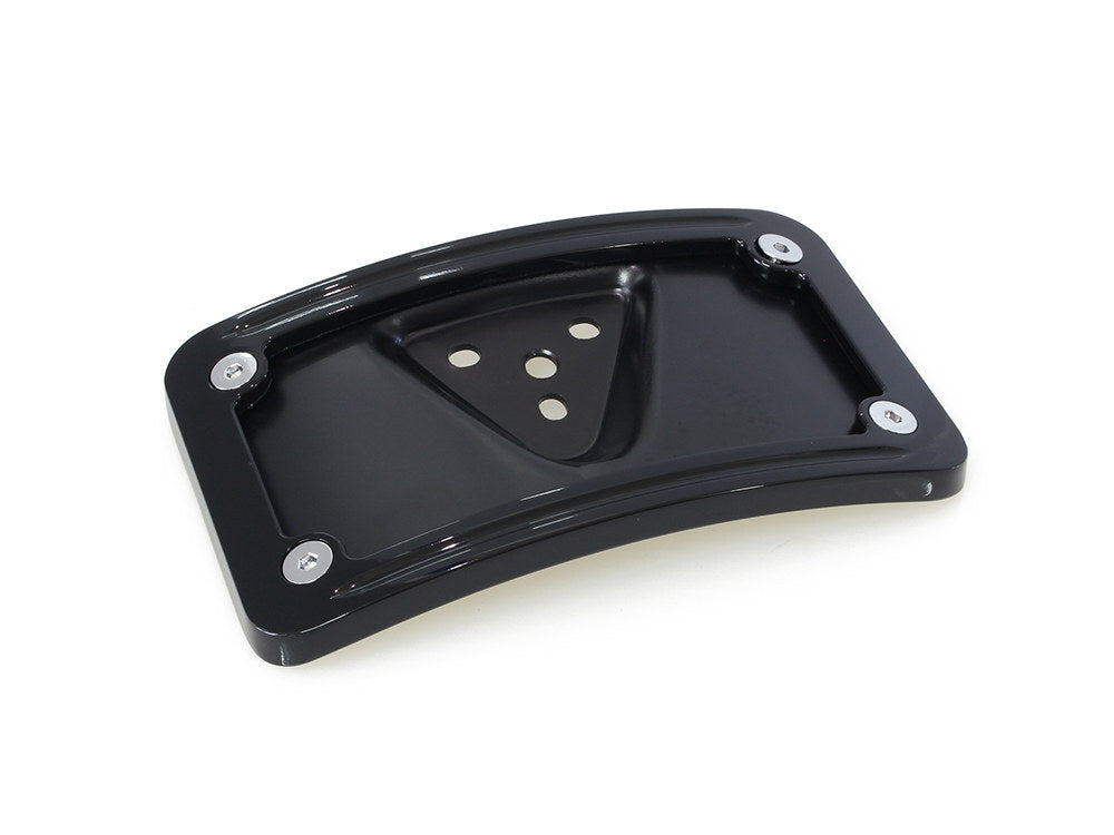 BAI-P28-6807GB - Laydown Curved Number Plate Frame With Mount – Gloss Black
