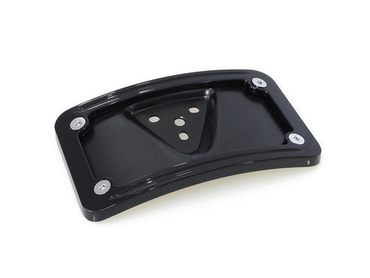 BAI-P28-6807GB - Laydown Curved Number Plate Frame With Mount – Gloss Black