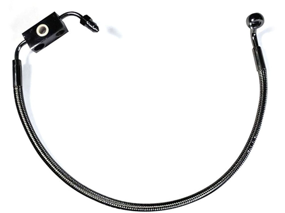 MS-AS47008 Black Pearl Stock Length Lower Front Brake Line for Sportster Seventy-Two 14-16 w/ABS & Single Front Disc Caliper